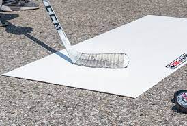 แผ่นยิงปืนแบบแบนสำหรับฝึกซ้อมฮ็อกกี้น้ำแข็ง HDPE